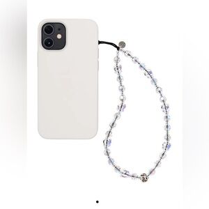 String Ting Flutter Drip Crystal Wristlet Phone Strap